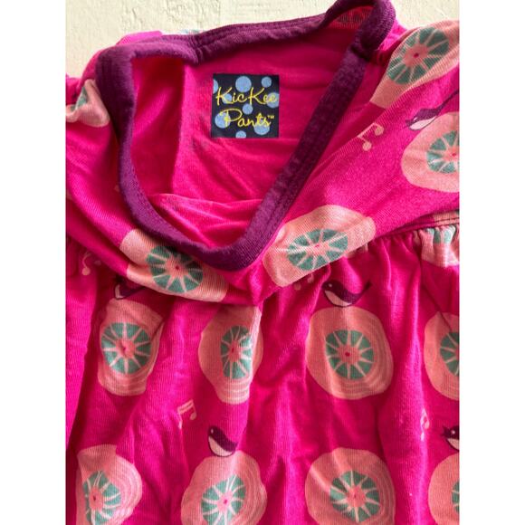 Kickee Pants Vibrant Pink Bamboo Birdie Dress / Tunic 12-18 Months - Picture 4 of 5